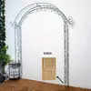 Suporte de Flores em Arco de Ferro Forjado, Treliça em Arco para Rosas Trepadeiras para Jardim Externo, Pátio, Vila com Porta, Treliça para Clematis Trepadeira