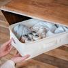 Caja de Almacenamiento de Algodón Puro Wabi-Sabi SGS Caja Organizadora Plegable a Prueba de Polvo para Ropa y Edredones Cesta de Almacenamiento para Armario de Dormitorio