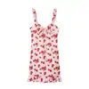 Vestido tipo camisola de moda adelgazante con volantes, estilo europeo y americano, de la marca Z, popular, estampado simple, ropa de mujer ZA