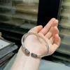 Nuevo Pulsera de Plata de Ley Estilo Chino con Pulsera Sólida Dorada Diseño de Nicho Lujo de Alta Gama Patrón de Hierba Tang Elegante Exquisito Lujo Accesible