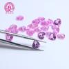 Suministro directo de fábrica gema de corindón rosa #2 en forma de corazón 4*4-10 * 10mm corindón rojo sintético en forma de corazón de amor piedra desnuda para superficie de anillo