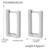 Oumika Aretes Geométricos Rectangulares con Hebilla para la Oreja Moda Simple Viento Frío Acero Inoxidable Chapado en Oro de 18K Aretes Inmarcesibles