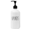 Amazon Botella Blanca y Negra de Gel Antibacterial Botella Vacía 475ml Botella de Champú Botella de Vidrio con Dispensador Botella de Relleno para Gel de Ducha