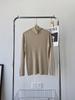 Suéter de Cuello Alto Holgado para Mujer Otoño e Invierno Ropa de Mujer Estilo Coreano Ajustado Camisa de Punto de Lana Camiseta Base Top Interior 5036