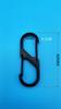 Atacado direto de fábrica, mosquetão de fivela em forma de 8 de liga de zinco com eletroforese preta, fivela de mola em forma de S, para bolsas de uso externo