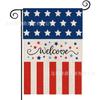 Bandera de Jardín para el Día de la Independencia Más Vendida de Amazon, Bandera Festiva Americana con Estampado de Estrellas y Rayas, Material de Lino, Bandera Decorativa para Exteriores