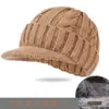 Gorras de Invierno para Hombre de Punto Cálido a Través de la Frontera, Gorras de Pato para Exteriores Resistentes al Frío, Gorras de Lana con Protección para los Oídos para Ciclismo