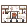 Estante de Pared Chino de Madera Maciza Estante Bogu Adornos Pabellón Duobao Estante a Cuadros Estante para Juego de Té Estantería Nuevo Chinoiserie