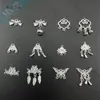 Acessórios DIY de Liga para Pendurar Contas, Conectar Pulseiras, Materiais para Joias de Grampo de Cabelo Multi-Estilo, Contas para Pendurar com Múltiplos Furos, Três Furos