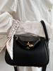 Bolso de Mano Simple con Candado a la Moda para Mujer, Bolso de Hombro Dulce con Patrón Lichi Nicho, Elegante Bolso Cruzado de Gran Capacidad para Viajeros