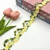 Novo Multi-Cor Flor Bordada Solúvel em Água Gradiente Acessórios Código de Barras Corrente de Clavícula Sapatos e Chapéus Acessórios de Cabeça Artesanal DIY Joias