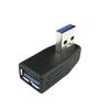 3.0 curvatura esquerda USB macho para fêmea adaptador USB 3.0 macho e fêmea 90 graus lado cotovelo extensão ângulo direito conversão plugue