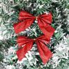 Laço Pequeno de Natal Decoração de Festa de Feriado Laço Prata Brilhante Adereços para Vestir Árvore de Natal