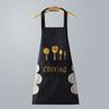 Delantal de cocina para mujer, moderno, impermeable y a prueba de aceite, estilo japonés, bonito, conjunto de ropa de trabajo para cocinar a la cintura con logotipo