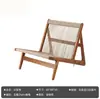 Sofá de exterior para patio, terraza, villa, hotel, ocio, impermeable, elegante, ratán, teca, sillón de sofá individual