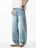 Ropa de Hombre Fengshe / Novedad Primavera 2026 Jeans de Pierna Ancha para Hombre, Pantalones Casuales Holgados de Alta Calle Americana con Corte Curvo