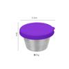 Plato para salsa de acero inoxidable 304 transfronterizo, con tapa de silicona para ensalada de tomate, recipiente para salsa sellado a prueba de fugas, plato para condimentos