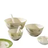 Juego de Plato y Tazón de Cerámica para Uso Doméstico, Alto Valor Estético, Nuevo Modelo 2025, Tazones y Palillos, Platos para Inauguración de Casa, Vajilla, Tazones para Arroz, Sensación Premium