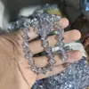 Miçangas de vidro para cubos de açúcar com furo diagonal de 8 mm para correntes de celular de cristal artesanais DIY, acessórios de pulseira simples e estilosos atacado