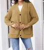 Cardigan de Punto Holgado Estilo Universitario para Mujer Otoño e Invierno 2026 Cárdigan Suéter de Punto de Botones Sencillos Estilo Retro Perezoso
