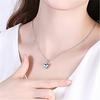 Collar elegante de plata con forma de corazón para mujer, estilo coreano, gran oferta, colgante de amor plateado, collar multicolor para novia, cadena de clavícula