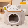 Casa para Gatos Tienda de Gatos de la Fortuna al por Mayor, Tienda de Gatos Caliente, Modelo de Otoño e Invierno, Semicerrada, Desmontable y Lavable, para Gatos y Perros Pequeños y Medianos