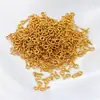 Cierres de Rosca de Cobre Chapados en Oro de 18 Quilates, Tornillos en Forma de 9, Accesorios para Colgantes Hechos a Mano DIY, Tornillos Ojo de Oveja, Clavos Ojo de Oveja