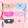 Bolsa de silicona con forma de corazón para guardar gafas, se puede colgar como monedero, producto popular transfronterizo para mujeres, bolsa para guardar gafas de sol y gafas