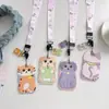 Porta-Cartões Gato Orelha de Onda Bochechudo Cabeça Grande Cartão de Identidade Cartão de Ônibus Cartão Bancário Polvo Polvo Porta-Cartões de Estudante Mochila