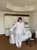 Pijama de Encaje Hueco a Rayas de Seda Helada para Mujer Primavera Verano Perezoso de Gama Alta Holgado Casual Ropa de Casa