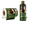 Etiquetas Adesivas para Shampoo, Etiquetas para Artigos de Higiene Pessoal, À Prova d'Água e Óleo, Hot Stamping, Adesivos UV Foscos, Feito Sob Medida