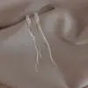 Pendientes de Borla con Cadena Cuadrada Full Diamond de Gama Alta para Mujer 2026 Nuevo Estilo Moda de Nicho Personalizada Pendientes Versátiles Venta al por Mayor