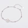 Pulseira Feminina de Prata de Lei S925 Popular Transfronteiriça com Contas de Gipsófila e Pérolas Nicho de Alto Nível Outono e Inverno Joia de Mão que Não Desbota