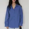 EIGHTHMONTH Camisa Azul Vintage de Manga Larga para Mujer, Nuevo Top Holgado Versátil Otoño 2026