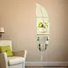 Explosiones de Fábrica Pluma Espejo Acrílico Pegatina 3D Tridimensional Extraíble Pegatina de Pared Porche Sala de Estar Pintura Decorativa Cruz