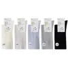 Meias de algodão puro para mulheres, meias listradas de cano médio, sem costura de agulha dupla, absorventes de odor, que absorvem o suor, meias brancas folgadas, 100% algodão, meias pós-parto