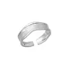 Anillo texturizado de plata S925 para mujer, estilo coreano de nicho, versátil, sensación de alta gama, anillo abierto, diseño minimalista 5240