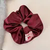 Goma para el Pelo de Tela a Cuadros Rojos para Mujer, Lazo para el Cabello Moderno y Versátil, Banda Elástica de Alta Elasticidad, Cuerda para Moño, Accesorio para el Cabello