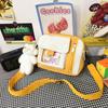 2024 Nueva Bolsa de Lona para Estudiantes Coreano Estilo Bolsa Pequeña Estilo Ins Bolso Cruzado Literario Versátil Lindo Bolso de Hombro
