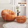 Sillón Individual Estilo Crema Que Se Puede Reclinar y Dormir, Silla de Ocio Calabaza, Apartamento Pequeño, Sofá Infantil de Cachemira, Individual