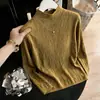 ¡Un disparo real! ¡Un disparo real! Suéter de punto de cachemira versátil para mujer Otoño/Invierno 2026 con cuello semi-alto