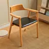 Silla de comedor nórdica de madera maciza, silla presidencial Kennedy, madera de fresno blanco, silla Hiroshima, silla de respaldo simple para restaurantes, silla para reuniones y negociaciones