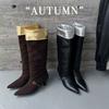 Botas de Tacón de Aguja con Punta Fina de 5.5cm para Mujer 2025 Nuevas Botas de Montar Delgadas de Tacón Alto de Dos Usos Botas de Moda Versátiles