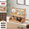 Estante de Té de Escritorio Pequeño Juego de Té Estante de Almacenamiento de Té Estante para Tazas de Té Estante de Exhibición Juego de Té Gabinete de Té Mesa de Té Estante de Té