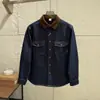¡Elegante camisa americana de bloques de color con cuello! Moda masculina de otoño retro versátil estilo granja camisa chaqueta de mezclilla de manga larga