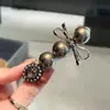 Presilha de Cabelo Exquisita com Laço de Strass e Pérolas Estilo Coreano, Grampo Doce e Delicado, Acessório de Cabelo para Franja Lateral