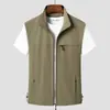 Novo Colete Masculino Tamanho Grande Casual Outdoor Alpinismo Fotografia Pesca Colete de Rede Colete de Trabalho Logo Personalizado