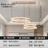 Mumingju Luxo Leve Elegante Cristal Natural Lustre para Sala de Estar 6 Novas Peças Criativas Circulares de Ferro Luz Principal para Sala de Jantar e Quarto