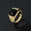 Anillo de Malaquita Europea y Americana Simple Clásico Personalidad Dominante Lujo Vintage Anillo al por Mayor Plata de Ley Anillo para Hombre