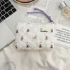 43162 Floral acolchoado algodão portátil tia toalha saco de armazenamento grande capacidade bonito macio mudança saco vermelho